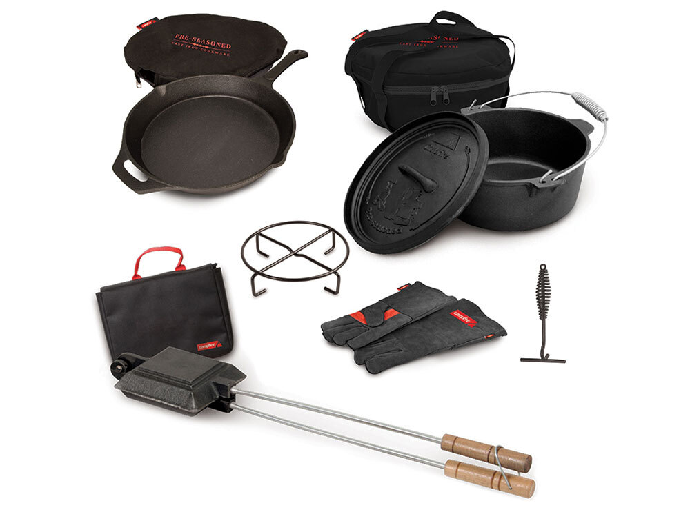 Cast Iron Camping Cooking Set 9 Piece – Boutique Camping