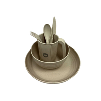 Wildtrak 1 Person Wheat Straw Dinner Set - Cream image