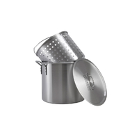Wildtrak Aluminium Stock Pot with Basket, Handles, Lid and Strainer - 40 Litre image