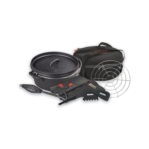 Campfire 6 Piece Cast Iron Camp Oven Set - 4.5 Qt