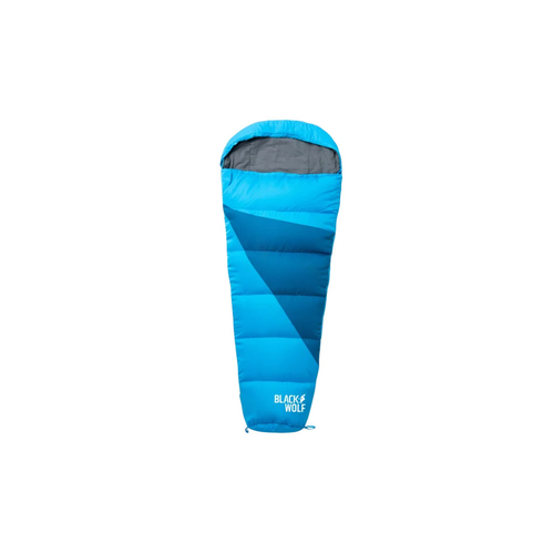 Black Wolf Campsite Kids 0 deg.c Sleeping Bag - Neon Blue