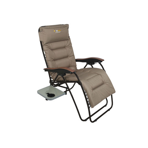 OZtrail Sun Lounger Brampton Double Padded with Side Table