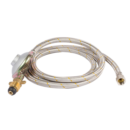 Companion Braided Gas Hose with POL Regulator 1/4" BSP 1200 mm