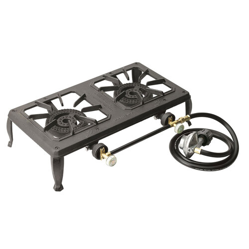 Kiwi Camping Cast Iron Country Cooker Double Burner