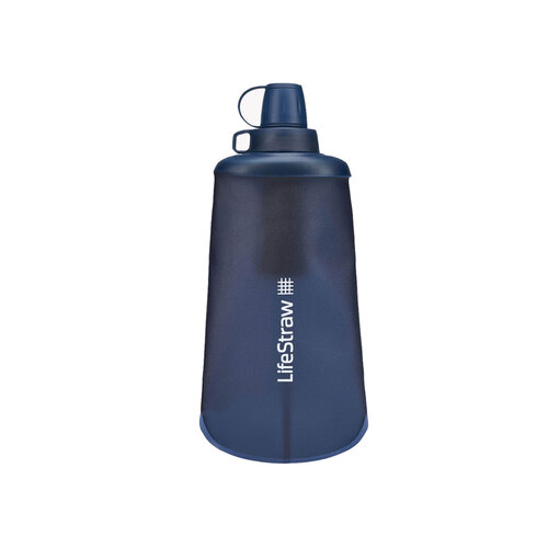 LifeStraw Peak Collapsible Squeeze Bottle with Filter - 650ml - Blue