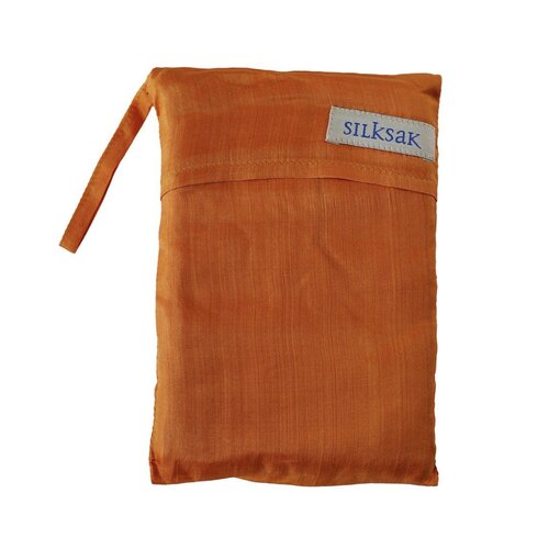 SilkSak Pillow Silk Sleeping Bag Liner [Colour: Orange]