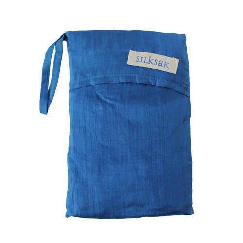 SilkSak Pillow Silk Sleeping Bag Liner [Colour: Prussian Blue]