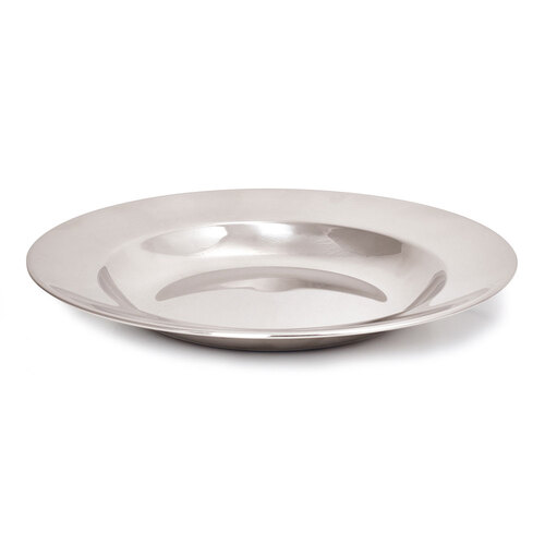 Zebra Stainless Steel Deep Dish Plate - 23 cm