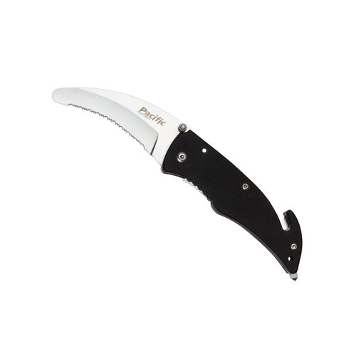 Pacific Cutlery Rescue Knife - Black Serrated